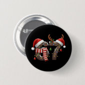 Lustiges Sechs Sieben Meme 6-7 Weihnachten 67 Weih Button (Vorne & Hinten)