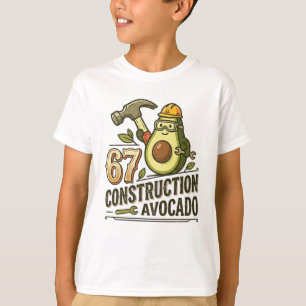 Lustiges Sechs Sieben Meme Bau Avocado T-Shirt