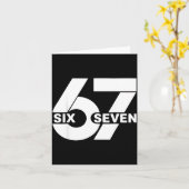 Lustiges Sechs Sieben Meme Design 6 7 Meme Karte (Gelbe Blume)