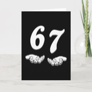 Lustiges Sechs Sieben Meme Hände Geste Gen Alpha S Karte