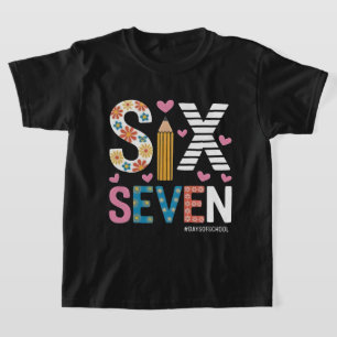 Lustiges Sechs Sieben Meme: Lehrer erklärt 6-7 T-Shirt