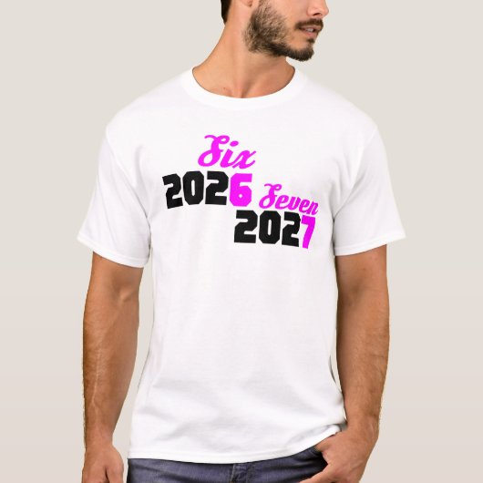 Lustiges Sechs Sieben Meme T-Shirt (Vorderseite)