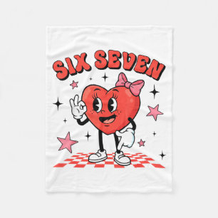 Lustiges Sechs Sieben Süßes Herz 67 Meme Valentins Fleecedecke