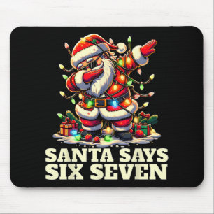 Lustiges Sechs Sieben Weihnachten 6-7 Meme Santa 6 Mousepad