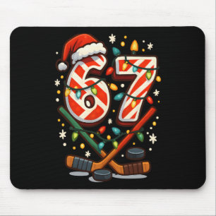 Lustiges Sechs Sieben Weihnachten Eishockey Mousepad