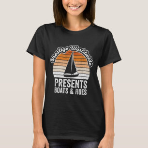Lustiges Segeln Segelboot Retro Vintage Sonnenunte T-Shirt
