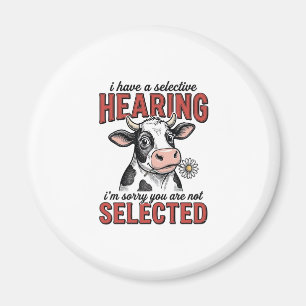 Lustiges Selektives Hörkuh Vintage-Shirt-Design_1 Magnet