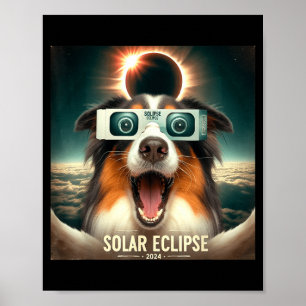 Lustiges Selfie Australian Shepherd Damen Herren Poster