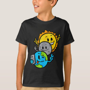 Lustiges Selfie Erde Mond Sonne Total T-Shirt