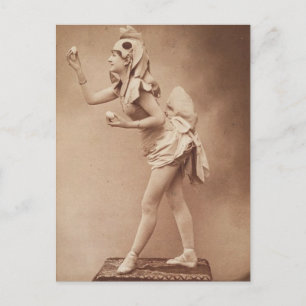 Lustiges seltsames Vintage-Foto eines Hühnerkostüm Postkarte
