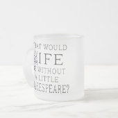 Lustiges Shakespeare-Lesezitat Mattglastasse (Vorderseite Links)