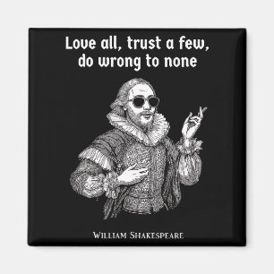 Lustiges Shakespeare-Zitat Theater Englische Liter Magnet