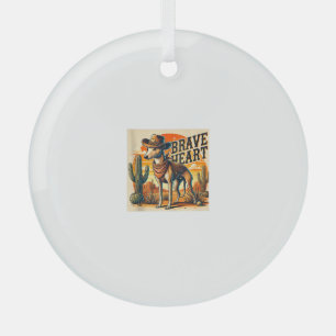 Lustiges Sheriff-Hund-Shirt Greyhound Whippet Hund Ornament Aus Glas