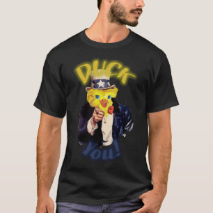 Lustiges Shirt Ente Wasserfarbdruck Hund Wasserfar