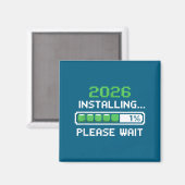 Lustiges Shirt wird installiert Bitte warten Pixel Magnet (Vorderseite/Rückseite)