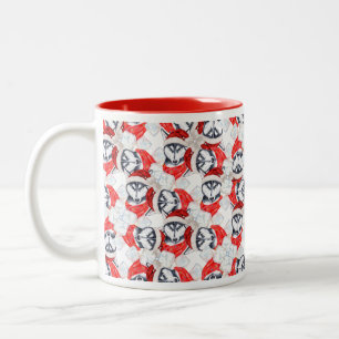 Lustiges Sibirisches Husky-Weihnachtsmuster Zweifarbige Tasse