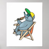 lustiges Siegel, das Eis isst Poster (Vorne)