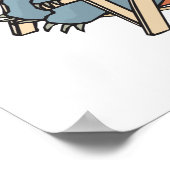 lustiges Siegel, das Eis isst Poster (Ecke)