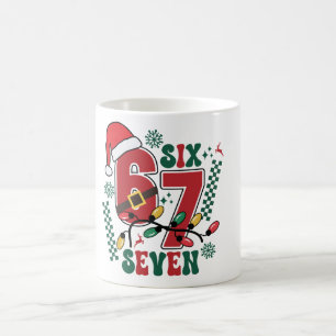Lustiges Six Seven 67 6 7 Meme Lustiges Weihnachts Kaffeetasse
