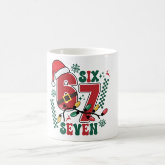Lustiges Six Seven 67 6 7 Meme Lustiges Weihnachts Kaffeetasse