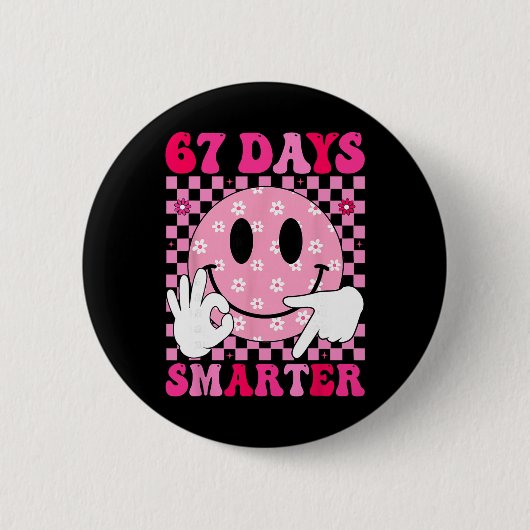 Lustiges Six Seven 67 Gen Alpha Slang 6 7 Meme 67 Button (Vorderseite)