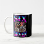 Lustiges Six Seven 67 Meme 67 Waschbär Meme Bootle Kaffeetasse (Links)