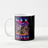 Lustiges Six Seven 67 Meme 67 Waschbär Meme Bootle Kaffeetasse (Links)