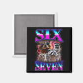 Lustiges Six Seven 67 Meme 67 Waschbär Meme Bootle Magnet (Vorderseite/Rückseite)