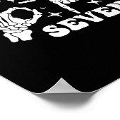 Lustiges Six Seven 67 Meme Gen Alpha Skeletthände  Poster (Ecke)