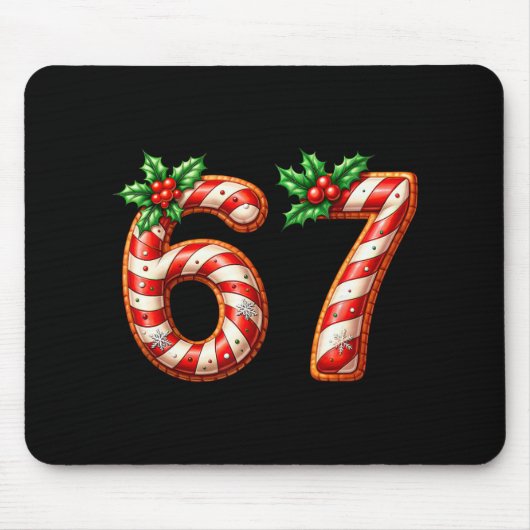 Lustiges Six Seven 67 Meme Gen Alpha Slang 6 7 Can Mousepad (Vorne)