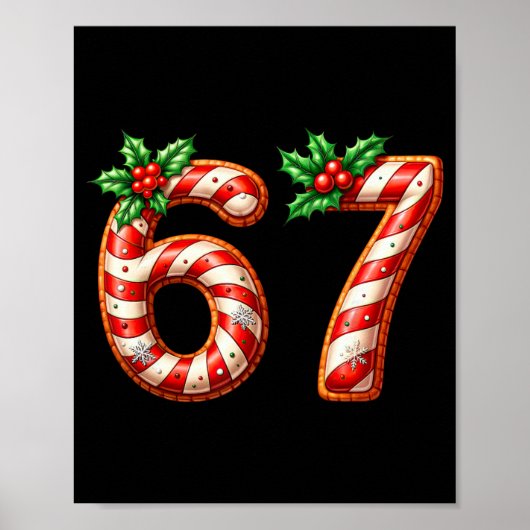 Lustiges Six Seven 67 Meme Gen Alpha Slang 6 7 Can Poster (Vorne)