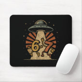 Lustiges Six Seven 67 Meme Internet Meme Ufo Gen A Mousepad (Mit Mouse)