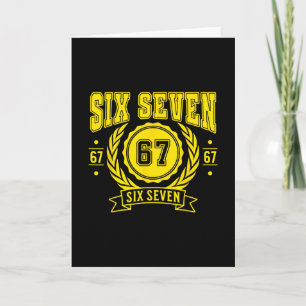Lustiges Six Seven 6 7 67 Meme Gen Alpha Slang Jun Karte