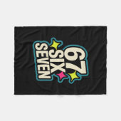 Lustiges Six Seven 6 7 Meme 1 Fleecedecke (Vorderseite (Horizontal))