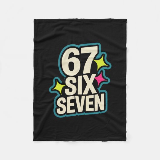 Lustiges Six Seven 6 7 Meme 1 Fleecedecke (Vorderseite)