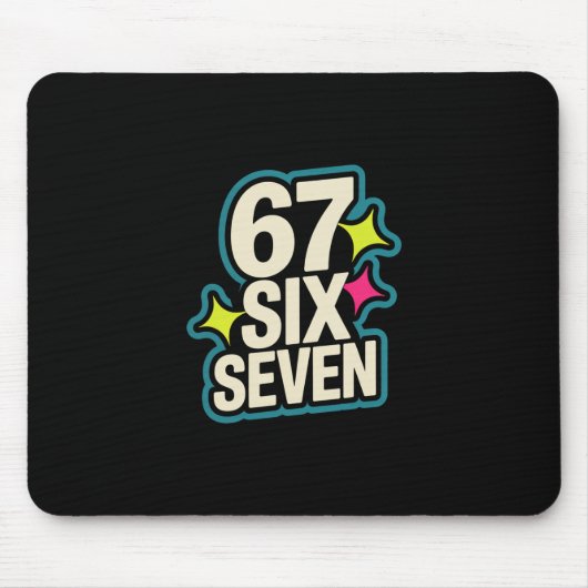 Lustiges Six Seven 6 7 Meme 1 Mousepad (Vorne)