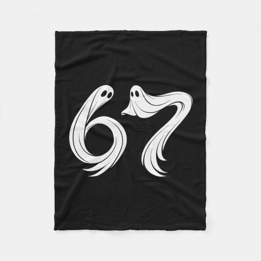 Lustiges Six Seven 6 7 Meme 67 Design Geist Hallow Fleecedecke (Vorderseite)