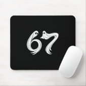 Lustiges Six Seven 6 7 Meme 67 Design Geist Hallow Mousepad (Mit Mouse)
