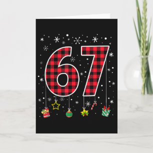 Lustiges Six Seven 6 7 Meme 67 Weihnachten Rot Kar Karte