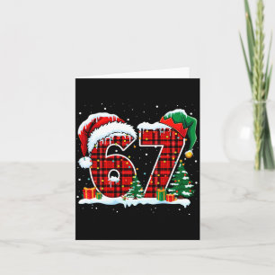 Lustiges Six Seven 6 7 Meme 67 Weihnachten Rot Kar Karte