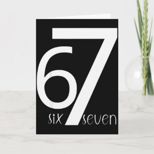 Lustiges Six Seven 6 7 Meme Design 6 7 Karte