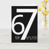Lustiges Six Seven 6 7 Meme Design 6 7  Karte (Gelbe Blume)
