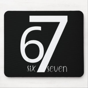 Lustiges Six Seven 6 7 Meme Design 6 7  Mousepad