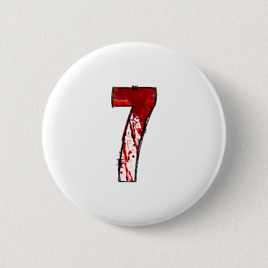 Lustiges Six Seven 6 7 Meme Design Paare Halloween Button (Vorderseite)
