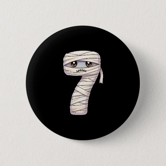 Lustiges Six Seven 6 7 Meme Design Paare Halloween Button (Vorderseite)