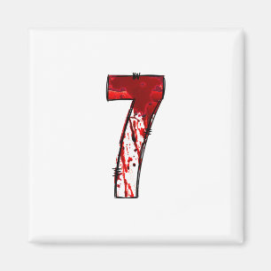 Lustiges Six Seven 6 7 Meme Design Paare Halloween Magnet