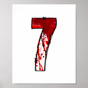 Lustiges Six Seven 6 7 Meme Design Paare Halloween Poster