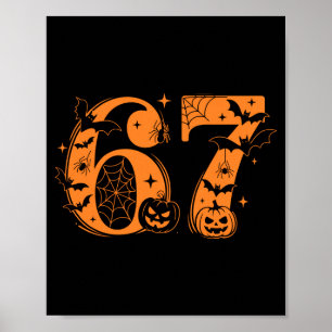 Lustiges Six Seven 6 7 Meme Design Paare Halloween Poster