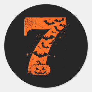 Lustiges Six Seven 6 7 Meme Design Paare Halloween Runder Aufkleber