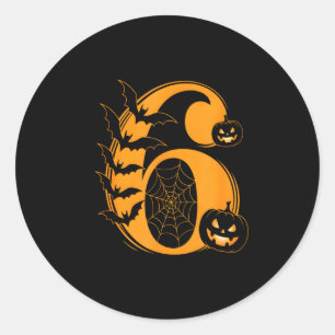 Lustiges Six Seven 6 7 Meme Design Paare Halloween Runder Aufkleber